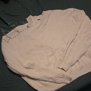 Cider Cream Sweater with Silver Accents